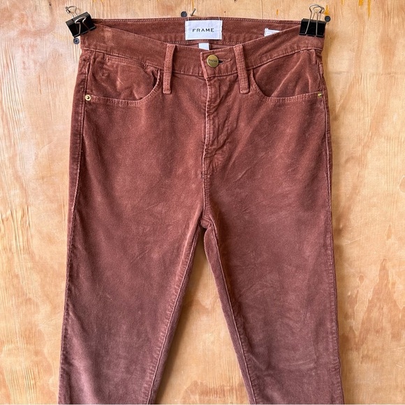 Frame Denim Le High Skinny Corduroy Pants in Butterscotch - Picture 5 of 14